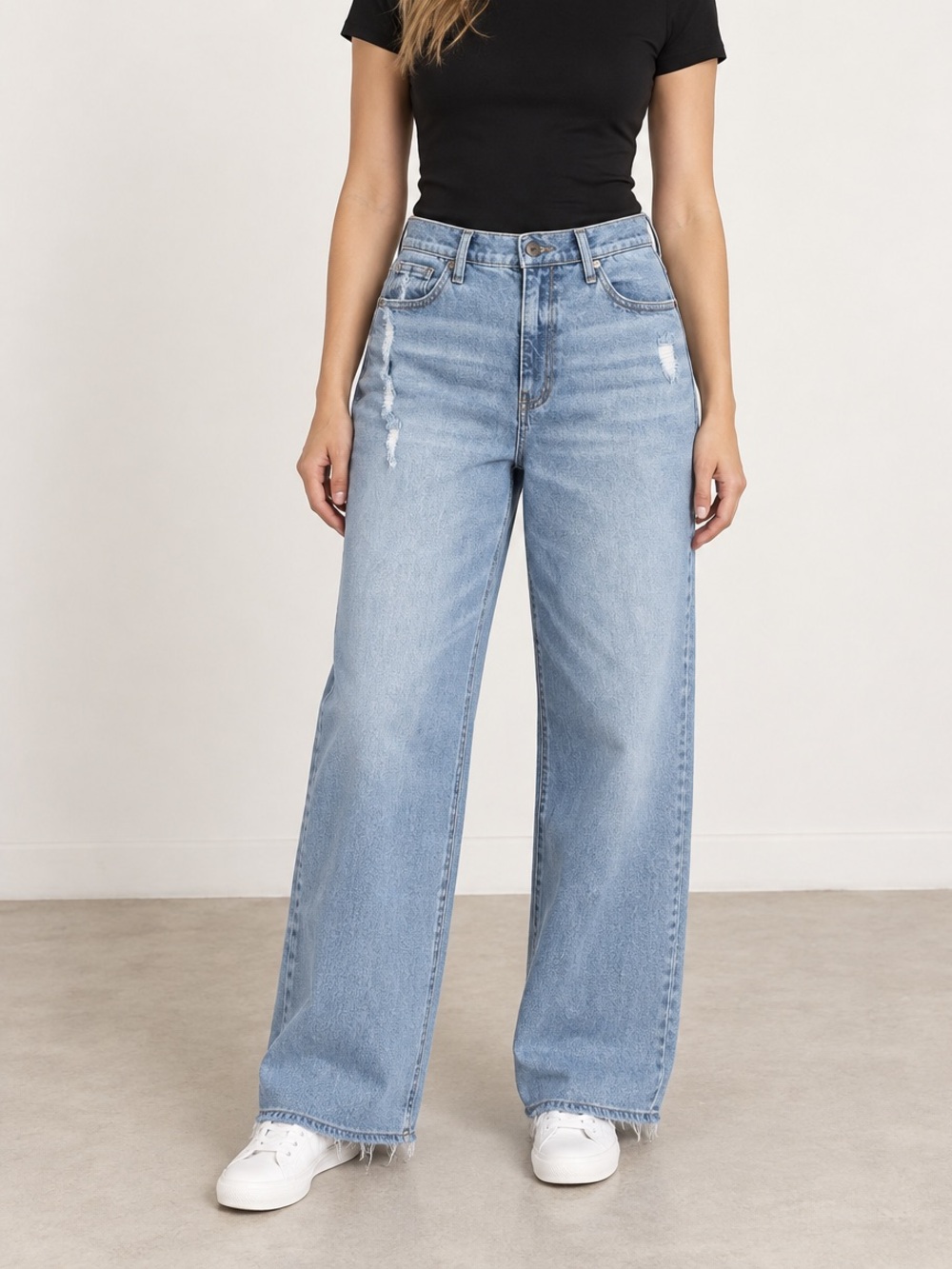Light Blue Straight-Leg women’s Jeans by Unknown Brand - Casual Everyday Denim